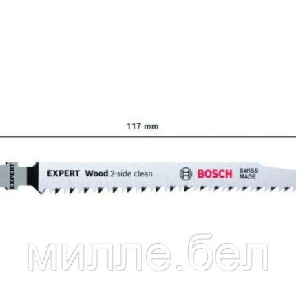 Пилка лобз. по дереву T308 B Expert "Wood 2-side clean" BOSCH (5 шт.) (пропил прямой, тонкий, для точного