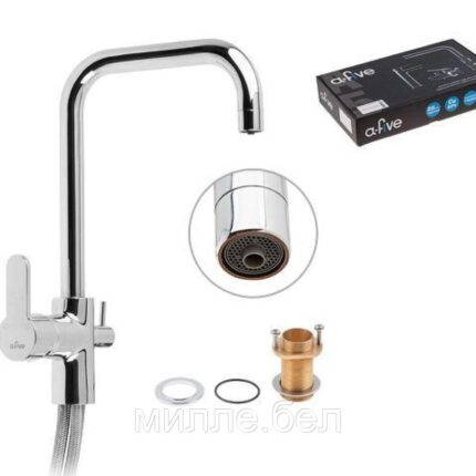Смеситель для кухни (Lt) D35 A-51590 с краном для пит. воды, a-five (Поворотный r- излив)