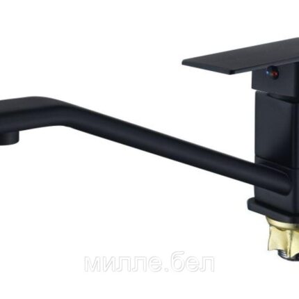 Смеситель для кухни D35-A, серия 210 черный ECONOCE (Длинный излив, длина 224 мм, высота 108 мм, поворотный)