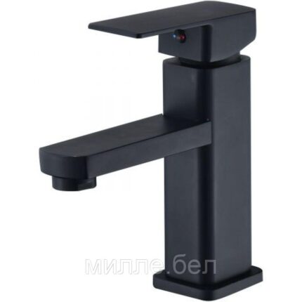 Смеситель для умывальника D35-A, серия 210 черный ECONOCE (Короткий излив, длина 106 мм, выоста 168 мм,