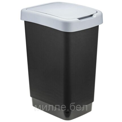 Контейнер для мусора ТВИН 25л (серый) IDEA