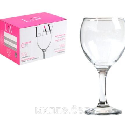 Набор бокалов для вина, 6 шт., 260 мл, серия Misket, LAV