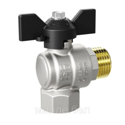 Кран шаровый угловой 3/4" нар.-вн. бабочка, LD