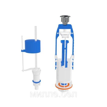 Арматура для смывного бачка, однорежимная, с нижней подводкой, AV Engineering (крепеж из оцинк. металла)