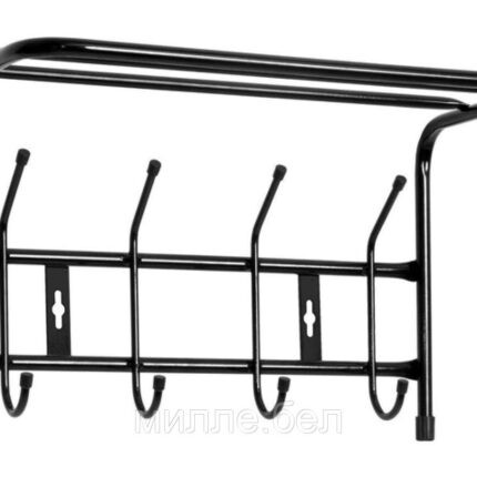 Вешалка настенная металлическая с полкой ВП4, NIKA (405х265х245  мм.  Цвета в ассортименте.)