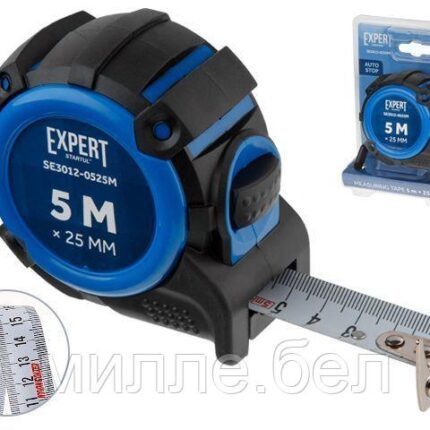 Рулетка 5м/25мм EXPERT STARTUL (SE3012-0525M) (Автостоп, двухсторонняя шкала нанесения, нейлоновое