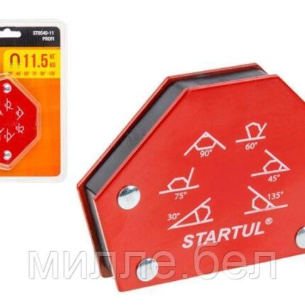 Угольник магнитный для сварки 11,5кг STARTUL PROFI (ST8540-11) (струбцина магнитная)