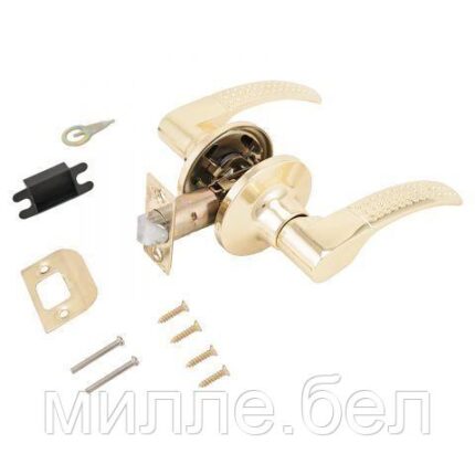 Защелка врезная межкомнатная 8510 PS PB золото пустая СТАНДАРТ (УЗК)