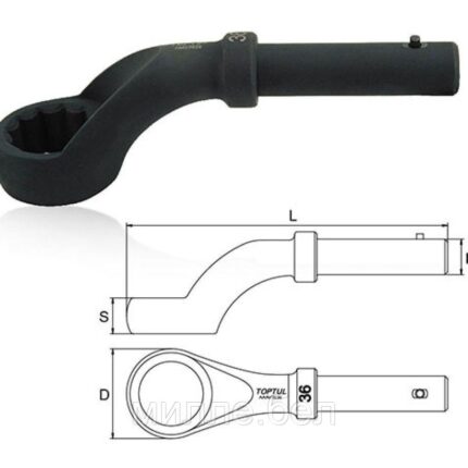 Ключ ударный накидной (угол 45гр) 36мм TOPTUL