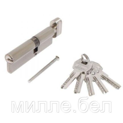 Евроцилиндр с вертушкой Стандарт MAX 100-5K (50х10х40В) SN (перф.ключ, 5ключей, Длина цилиндра 100 (55х45В))