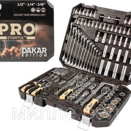 Набор головок и ключей 219пр. 1/4",3/8",1/2" PRO STARTUL DAKAR (PRO-219DK) (усоверш. 6-ти гранный профиль