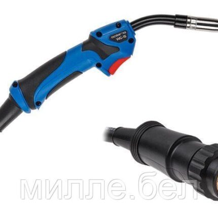 Горелка сварочная MIG MAG WG-15 (3м, 180А) SOLARIS (CO2: 180 A, Ar (Ar+CO2): 150 A, 0.6-1.0 мм, ПВ - 45%, 3