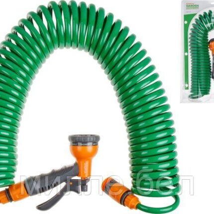 Шланг витой 15м + поливочный набор STARTUL GARDEN (ST6012-09) (спиральный)