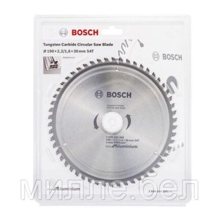Диск пильный 190х30 мм 54 зуб. универсальный ECO ALUMINIUM BOSCH (твердоспл. зуб)
